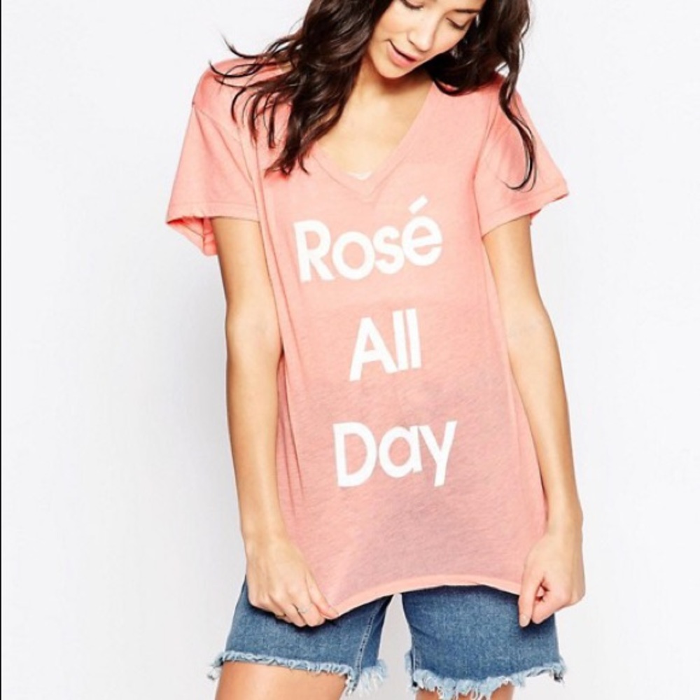 Rose All Day Wild Fox V neck